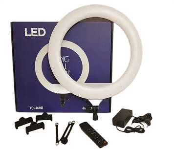 Лампа кільцева світлодіодна OPT-TOP Led-YQ-460B з 3 тримачами для телефона пультом 45 см (1756375330)