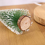 Ялинка декоративна Creative Tree 40 см на дерев'яній підставці з імітацією снігу, фото 4