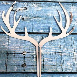 Топпер дзеркальний Рога оленя Срібло