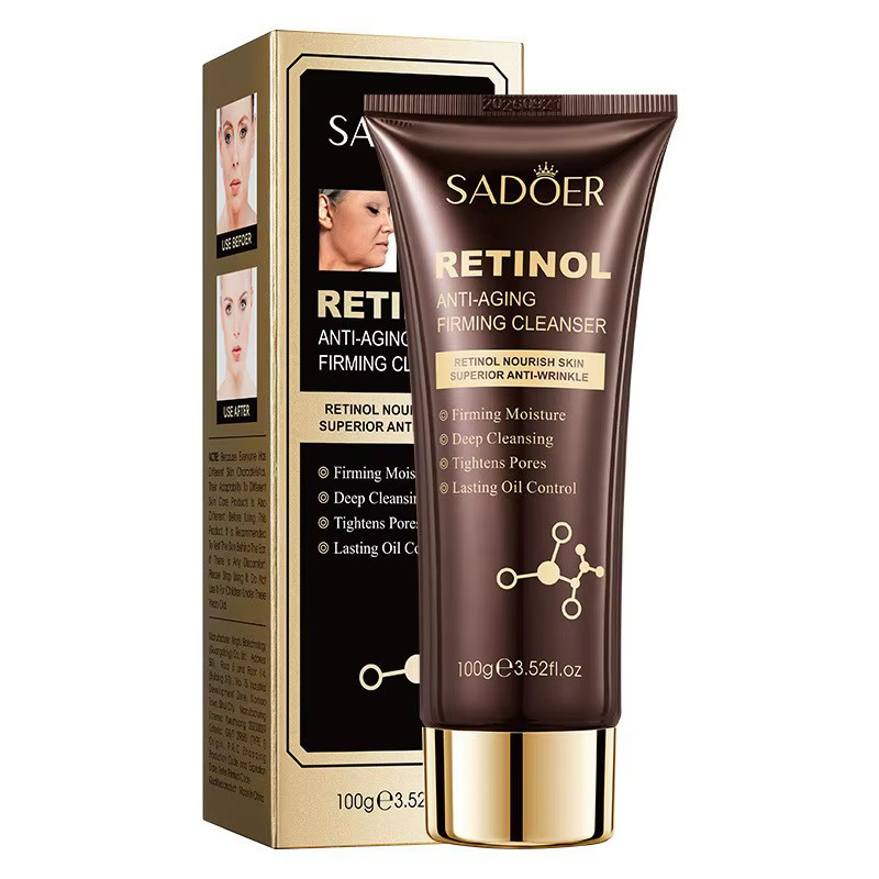 Гель для вмивання обличчя антивіковий SADOER Retinol зі зволоженням та ліфтингом 100 г, фото 1