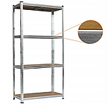 Стелаж LEOBRO Premium 150 х 70 х 30 см, 175кг/полиця, 4 полиці (LB-R111), фото 3
