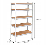 Стелаж LEOBRO Premium 180 х 100 х 60 см, 200кг/полиця, 5 полиць (LB-R108), фото 2
