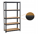 Стелаж LEOBRO Premium Black 180 х 90 х 30 см, 175кг/полиця, 5 полиць (LB-R114), фото 2