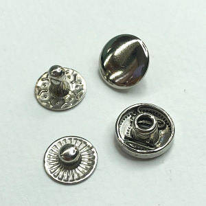 Кнопка Альфа 10мм Нікель VT-2 (50шт) (00244)