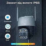 IP PTZ-відеокамера з Wi-Fi 8MP+8MP Light Vision VLC-9284WI10Z/2C (Camhi Pro) f = 3.6 mm+8 mm, ІЧ+LED-підсвітка, з мікрофоном, фото 9
