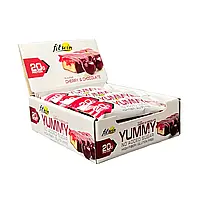 Батончик Yummy FitWin, вишня і шоколад, 12 × 55 г