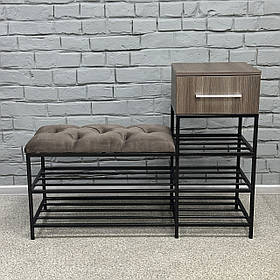 Банкетка для взуття Атланта-1R велюр 9005