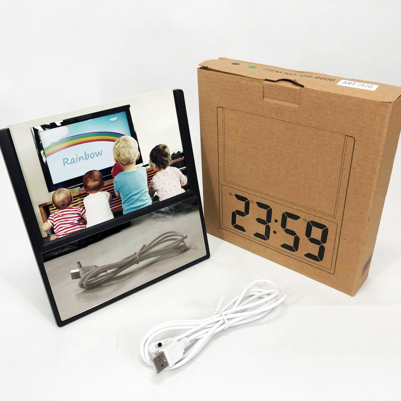 Годинник настільний цифровий електронний led DS-6608, Класичний настільний годинник YS-37, фото 1