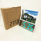 Настільний електронний годинник цифра DS-6608, Настільний годинник led на батарейках GE-20, фото 7