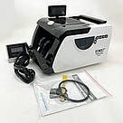 Портативна машина для підрахунку банкнот, Рахункова машинка для грошей з розпізнаванням купюр VI-43, фото 3