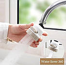 Поворотний аератор-насадка на кран для економії води Homegoods H23 3 режими розпилення, для крана, фото 2