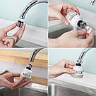 Поворотний аератор-насадка на кран для економії води Homegoods H23 3 режими розпилення, для крана, фото 4