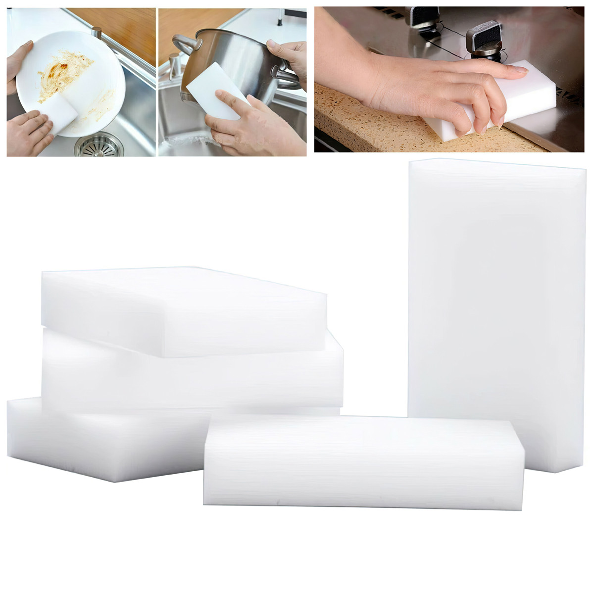 Меламінова губка для прибирання набір 10 шт., диво губки для чищення кухонних поверхонь, посуду, взуття, фото 1