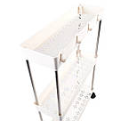 Етажерка у ванну на 3 полиці на колесах Біла, стелаж у ванну на колесах | поличка для ванної кімнаті, фото 3