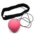 Файтбол на голову тренажер м'яч для боксу на реакцію для відпрацювання удару пов'язка м'ячик боксерський еспандер HY-46, фото 3