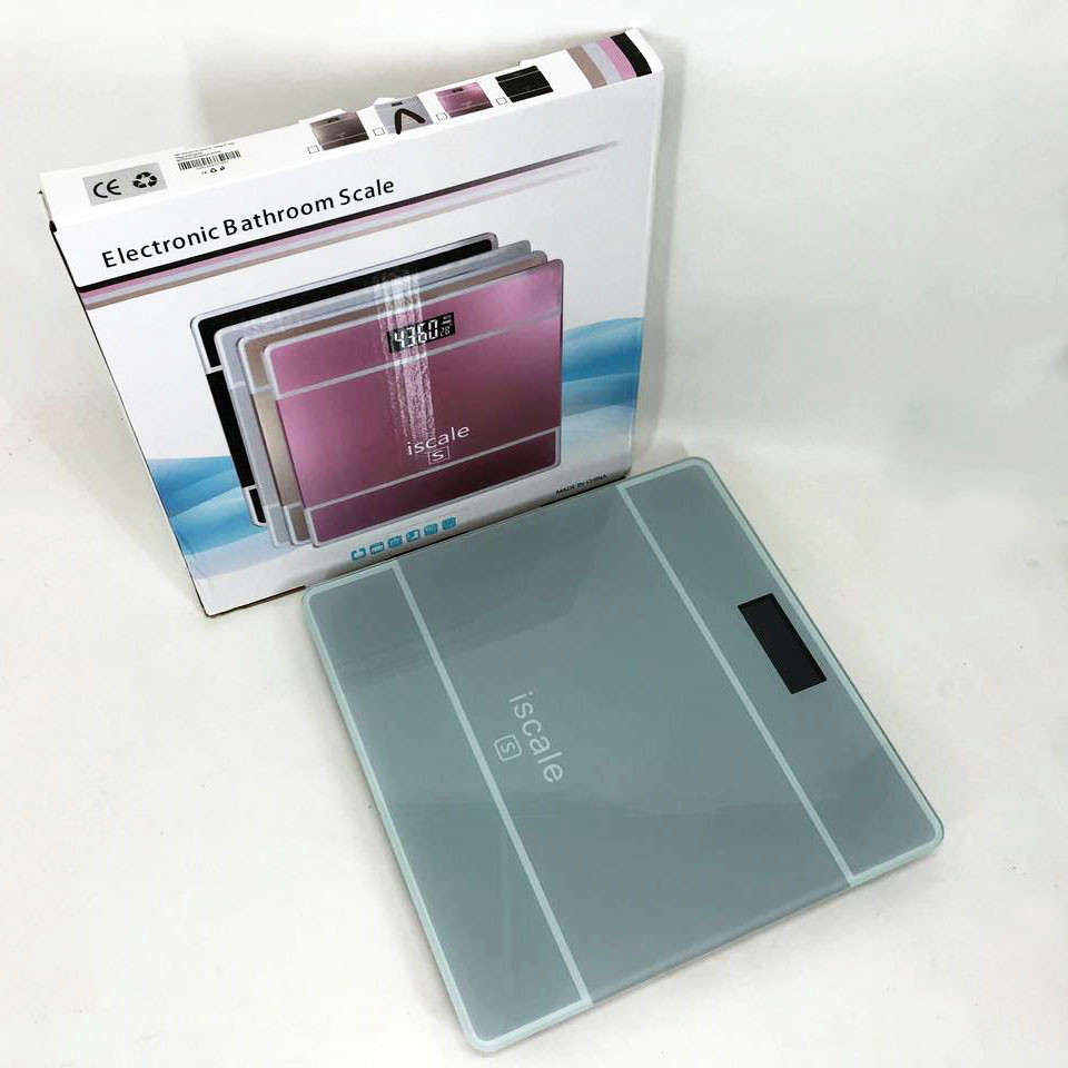Підлогові ваги скляні iScale 2017D 180кг, Цифрові ваги для тіла Персональні для зважування LG-51, фото 1