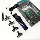 Тример для волосся портативний VGR, Практична машинка для стрижки волосся Набір стрижки з зарядкою AY-90, фото 7