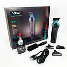 Надійна машинка для стрижки VGR V-997, Професійна машинка для гоління голови Тример скронь KH-66, фото 8