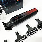 Машинка для стрижки волосся з різними насадками VGR, Набір для стрижки волосся на акумуляторі BK-77, фото 5