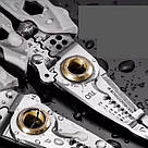 Інструмент для зняття ізоляції 16 в 1, стискання клем, зачистки проводів Мультитул стрипер HT-51, фото 6