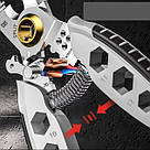 Інструмент для зняття ізоляції 16 в 1, стискання клем, зачистки проводів Мультитул стрипер HT-51, фото 9