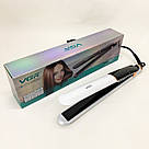 Праска плойка щітка для випрямлення волосся VGR, Вирівнювальна праска для волосся HP-37, фото 7