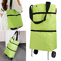 Сумка на коліщатках 2в1 (46х27х12 см),Зелена DS
