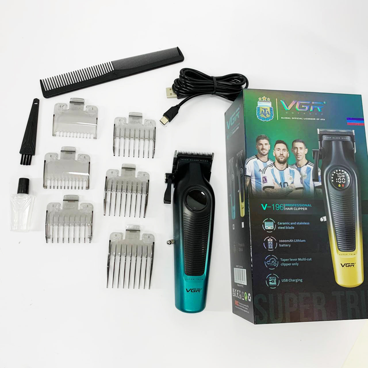 Машинка для стрижки хороша VGR V-196, Машинки для стрижки професійні машини Тример скронь UQ-12, фото 1