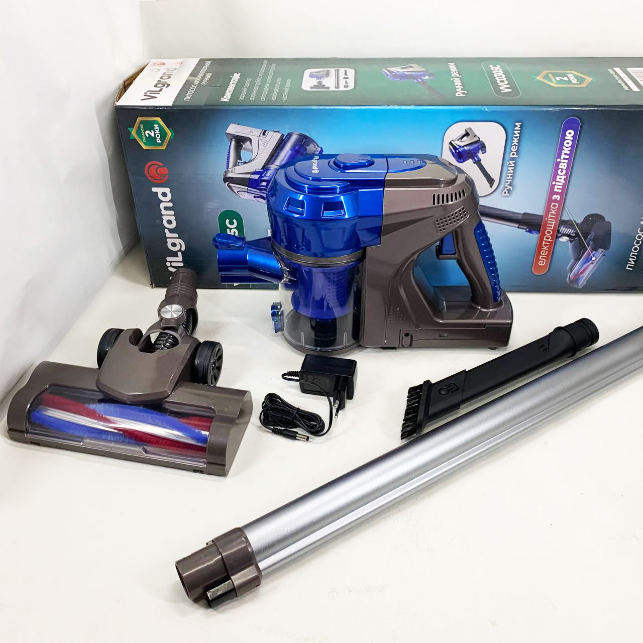 Ручний пилосос найпотужніший VILGRAND, Вертикальний пилосос для чищення килимів Вертикальний AZ-12, фото 1