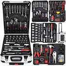 Професійний набір інструментів Tools Set KRAFFTEC у валізі з тріскачкою із 408 предметів BS-75, фото 3