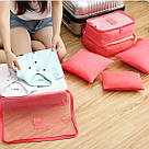 Набір дорожніх органайзерів 6 шт. Колір: рожевий RS-93, фото 3