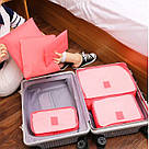 Набір дорожніх органайзерів 6 шт. Колір: рожевий RS-93, фото 5