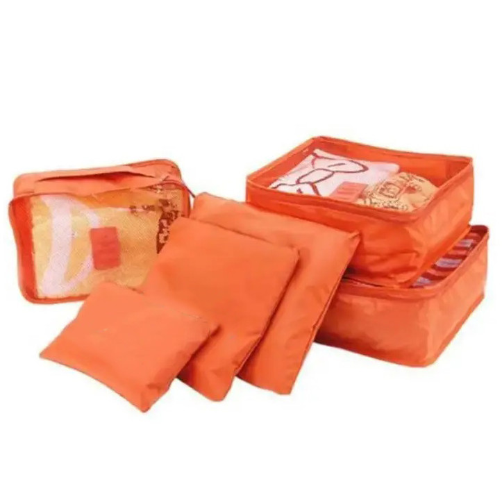 Набір дорожніх органайзерів 6 шт. Колір: оранжевий YH-70, фото 1