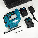 Акумуляторний безщітковий лобзик 24V з 2 АКБ у пластиковому кейсі з регулюванням швидкості та кута нахилу JL-13, фото 9