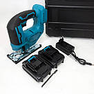 Акумуляторний безщітковий лобзик 24V з 2 АКБ у пластиковому кейсі з регулюванням швидкості та кута нахилу JL-13, фото 10