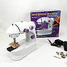 Електрична швейна машинка, Портативна маленька міні-ручна швейна машина машинка ручне керування PL-16, фото 2