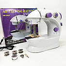 Електрична швейна машинка, Портативна маленька міні-ручна швейна машина машинка ручне керування PL-16, фото 6