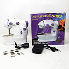 Електрична швейна машинка, Портативна маленька міні-ручна швейна машина машинка ручне керування PL-16, фото 8