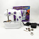 Електрична швейна машинка, Портативна маленька міні-ручна швейна машина машинка ручне керування PL-16, фото 9