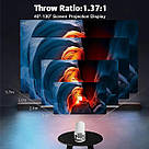 LED Проектор для дому портативний Смарт з WiFi, Bluetooth, Android 11, білий, 1280х720р TV-89, фото 6