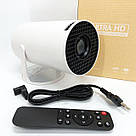 LED Проектор для дому портативний Смарт з WiFi, Bluetooth, Android 11, білий, 1280х720р TV-89, фото 10