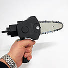 Пила обрізна акумуляторна 10см, Акумуляторна бензопила для обрізки гілок, Міні ланцюгова пила LU-69, фото 2