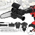 Пила обрізна акумуляторна 10см, Акумуляторна бензопила для обрізки гілок, Міні ланцюгова пила LU-69, фото 8