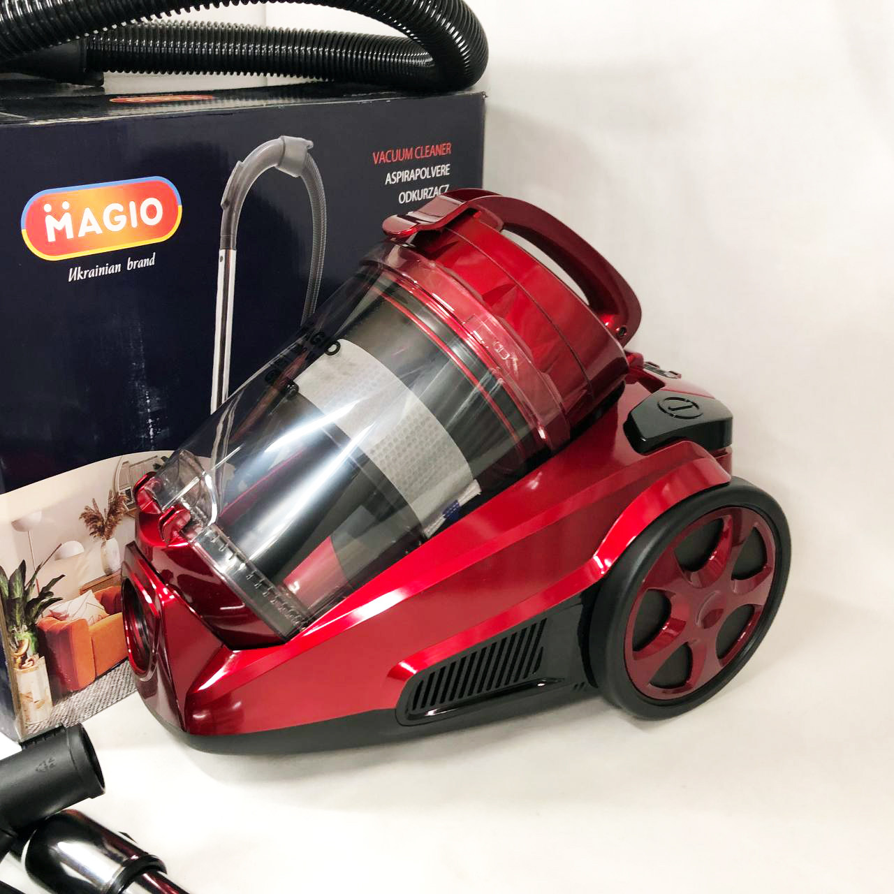 Пилосос Magio MG-895, Пилосос колбовий без мішка, Хороший пилосос для дому, Пилосос для дому потужний FS-98, фото 1
