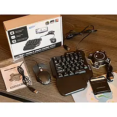 Набір клавіатури та миші KEYBOARD MOUSE світлодіодне підсвічування чорний