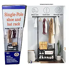 Підлогова вішалка SINGLE-POLE SHOE and HAT RACK 107-2 для взуття та головних уборів