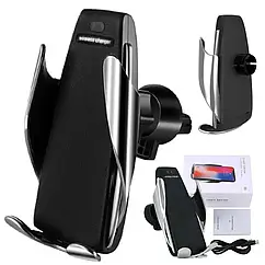 Автотримач телефона з бездротовою зарядкою S5 360 градусів поворот