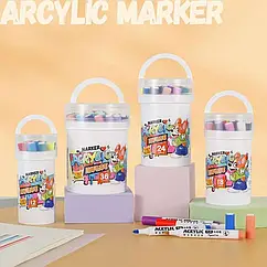 Акварельні маркери 24 кольори Water color pen AND 635-24 кругла форма
