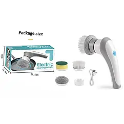 Електрична щітка 360 градусів 3 насадки USB 904-12