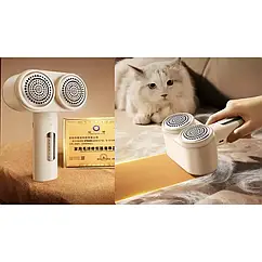 Електрична машинка для видалення катишків подвійна голівка Grinder LY-857 акумуляторна робота від мережі